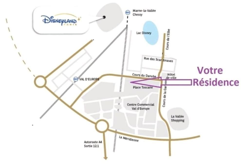 Superbe Appartement A 5 Minutes De Bus De Disneyland Serris Exterior foto